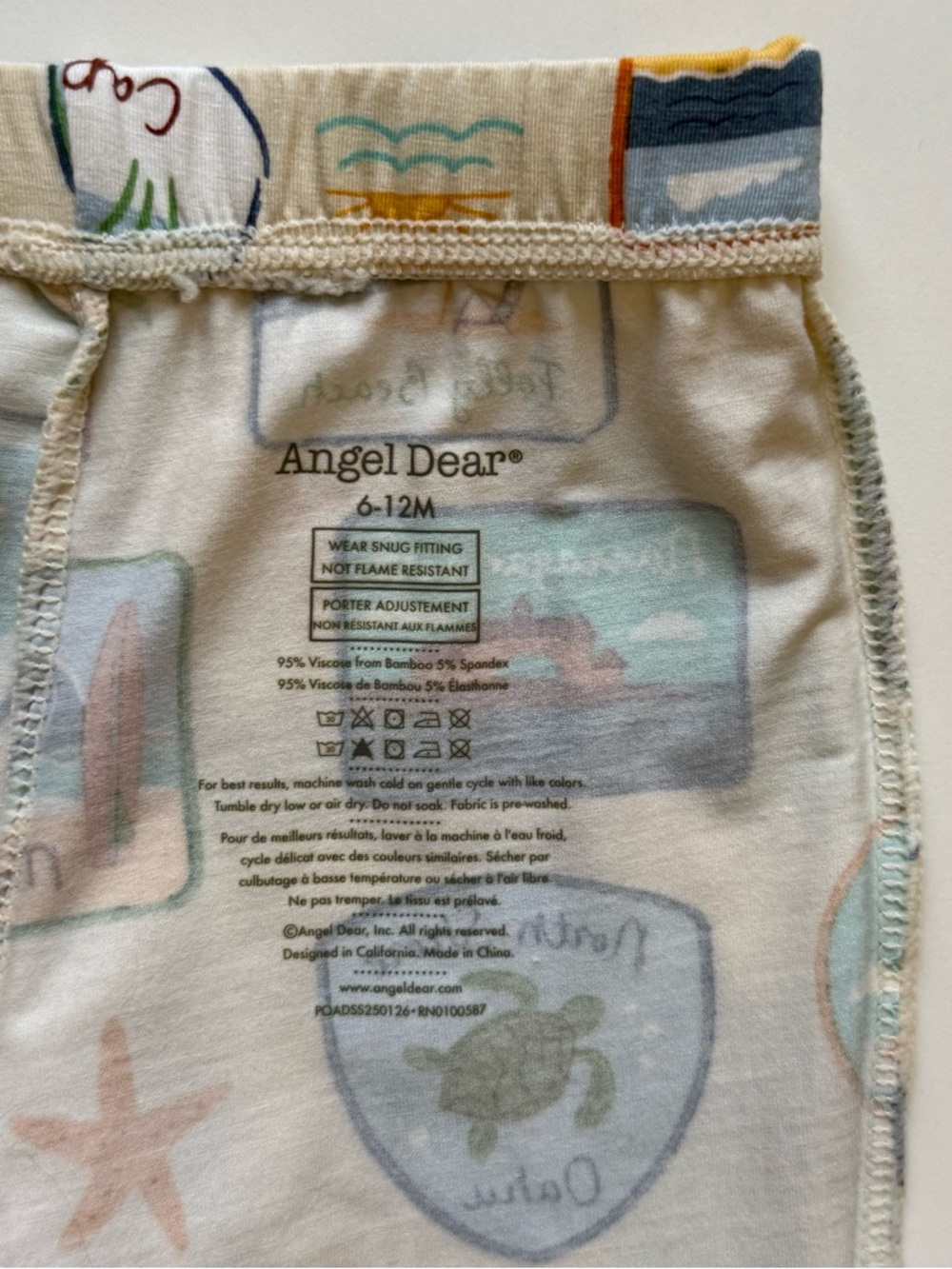 Angel Dear Boys Beach Patches Short Sleeve Loungewear Set - Size 6-12M - Picture 12 of 15